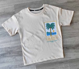 Футболка CMK «Пальма» бежевый, мальчик 3-5-7-9-11 лет