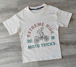Футболка CMK «Moto tricks» бежевый(светлый), мальчик 3-5-7-9-11 лет