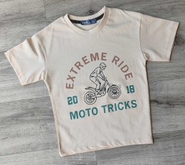 Футболка CMK «Moto tricks» бежевый, мальчик 3-5-7-9-11 лет