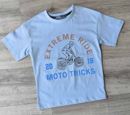 Футболка CMK «Moto tricks» голубой, мальчик 3-5-7-9-11 лет