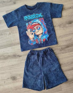 Костюм «Роблокс» синий(темный), мальчик 3-4-5-6 лет