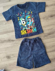 Костюм «Six Seven» синий(темный), мальчик 3-4-5-6 лет