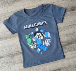 Футболка "Майнкрафт" серый(графитовый), мальчик 1,5-3-5-7-9  лет