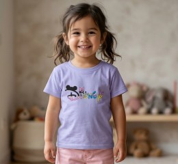 Футболка " Буквы"  фиолетовый(сиреневый), девочка 10-11-12-13 лет