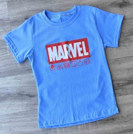 Футболка "Marvel" голубой, мальчик 10-11-12-13 лет
