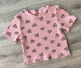 Футболка «Серця» коричневий(теракотовий), дівчинка 2-3-4-5 років