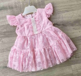 Платье Miss Lily «Рюши» розовый, 6-9-12-18 месяцев