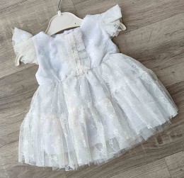 Платье Miss Lily «Рюши» белый, 6-9-12-18 месяцев