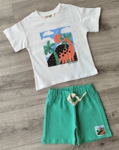 Костюм Liliboom "Динозаврик" зеленый, мальчик 1-2-3-4 лет