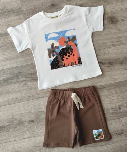 Костюм Liliboom "Динозаврик" коричневый, мальчик 1-2-3-4 лет