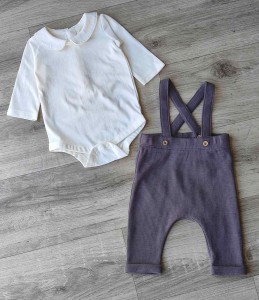 Комплект "Однотонный", молочный, мальчик 0-6 месяцев