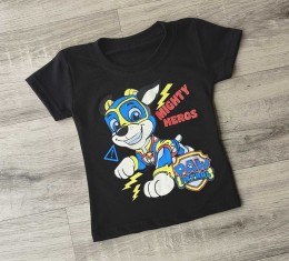Футболка «Paw patrol» черный, мальчик 1,5-3-5-7-9 лет