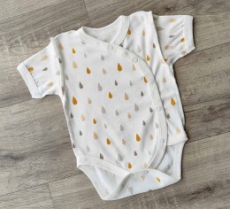 Боди "Капли" молочный, унисекс 0-3 месяцев