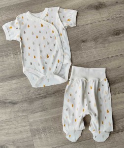 Комплект "Капли" молочный, унисекс 0-3 месяцев