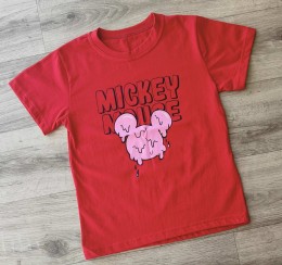 Футболка "Мишка"  червоний, дівчинка 10-11-12-13 років