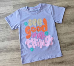 Футболка "See good"  фіолетовий(бузковий), дівчинка 10-11-12-13 років