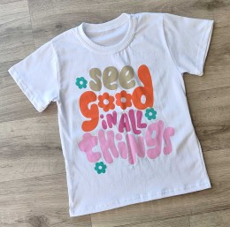 Футболка "See good"  білий, дівчинка 10-11-12-13 років