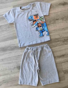 Костюм «Динозавр» серый, мальчик 5-7-9-10 лет