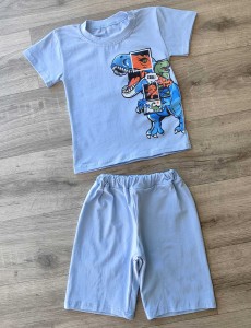 Костюм «Динозавр» голубой, мальчик 5-7-9-10 лет