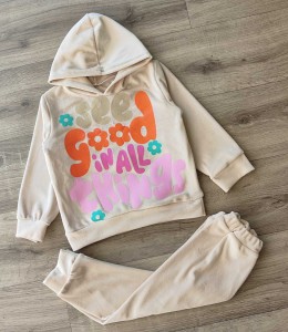 Костюм "See good" бежевый, девочка 3-5-7-9 лет