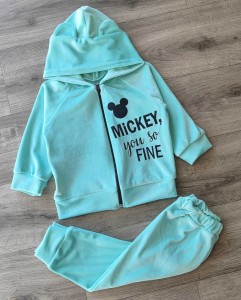 Костюм "Mickey fine" зеленый (мятный/бирюзовый), девочка 1-2-3 лет