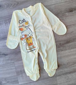 Человечек «Cat» желтый, мальчик 3-6 месяцев