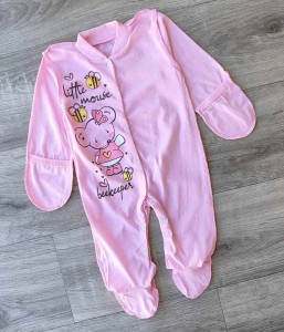 Человечек «Little mouse» розовый, девочка 3-6-9 месяцев