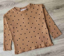 Реглан "Крапки" коричневий, дівчинка 9-18міс-2-3-4 років
