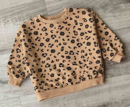 Реглан "Плями" коричневий, дівчинка 6 місяців