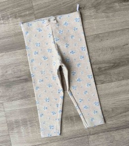 Лосины "Цветочки" серый, девочка 12-24 месяца