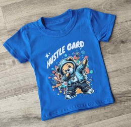 Футболка "Hustle gard" синий, мальчик 1,5-3-5-7-9  лет