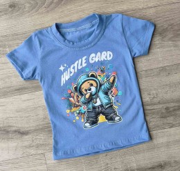 Футболка "Hustle gard" голубой, мальчик 1,5-3-5-7-9  лет