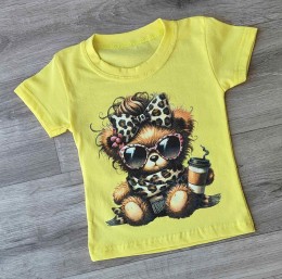 Футболка "Мишка" желтый, девочка 1,5-3-5-7-9 лет