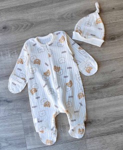 Чоловічок  "Cute" молочний, унісекс 0-3 місяців