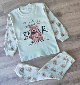Пижама Supermini "Teddy bear" зеленый, мальчик 4-5-6 лет