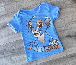 Футболка "Lion", блакитна , хлопчик 3-6-9-12 місяців