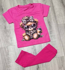 Костюм «Мишка» малиновый, девочка 1,5-3-5-7-9 лет
