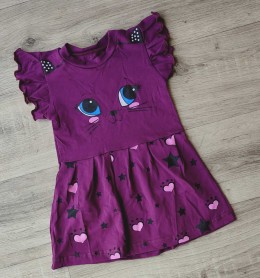 Платье «Кошка» фиолетовый, 3-5-7-9 года