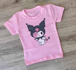 Футболка "Куроми" розовый, девочка 1,5-3-5-7-9 лет