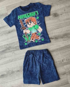 Костюм «Майнкрафт» синий(темный), мальчик 2-3-4-5-6 лет