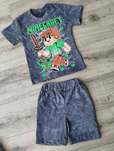Костюм «Майнкрафт» серый, мальчик 2-3-4-5-6 лет