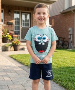 Костюм "Squarepants" Бирюзовый, мальчик 3-4-5-6 лет