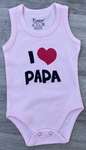 Боди Findik «I ❤️ Papa» розовый, девочка 3-6-9-12-18 месяцев