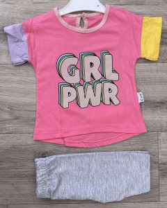 Костюм Citir "GRL PWR", коралловый, девочка 6-9-12-18 месяцев