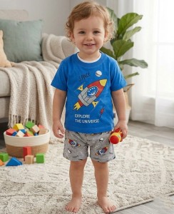 Костюм Веtus Bebe "Space" синій, хлопчик 6-9-12-18 місяців
