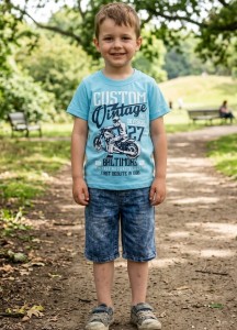 Костюм Akira "Custom" голубой, мальчик 5-6-7-8 лет