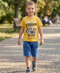 Костюм Akira "Custom" жёлтый, мальчик 5-6-7-8 лет