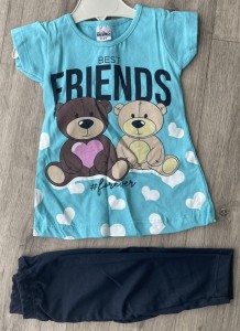 Костюм Kuculmus "Friends" бирюзовый, девочка 3-4-5-6 лет