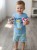 Костюм Stella Baby "Hey, Bro" блакитний, хлопчик 1-2-3-4 років, фото