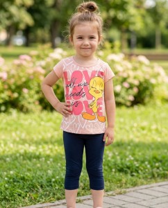 Костюм Buyomus "Love" персиковый, девочка 2-3-4-5лет
